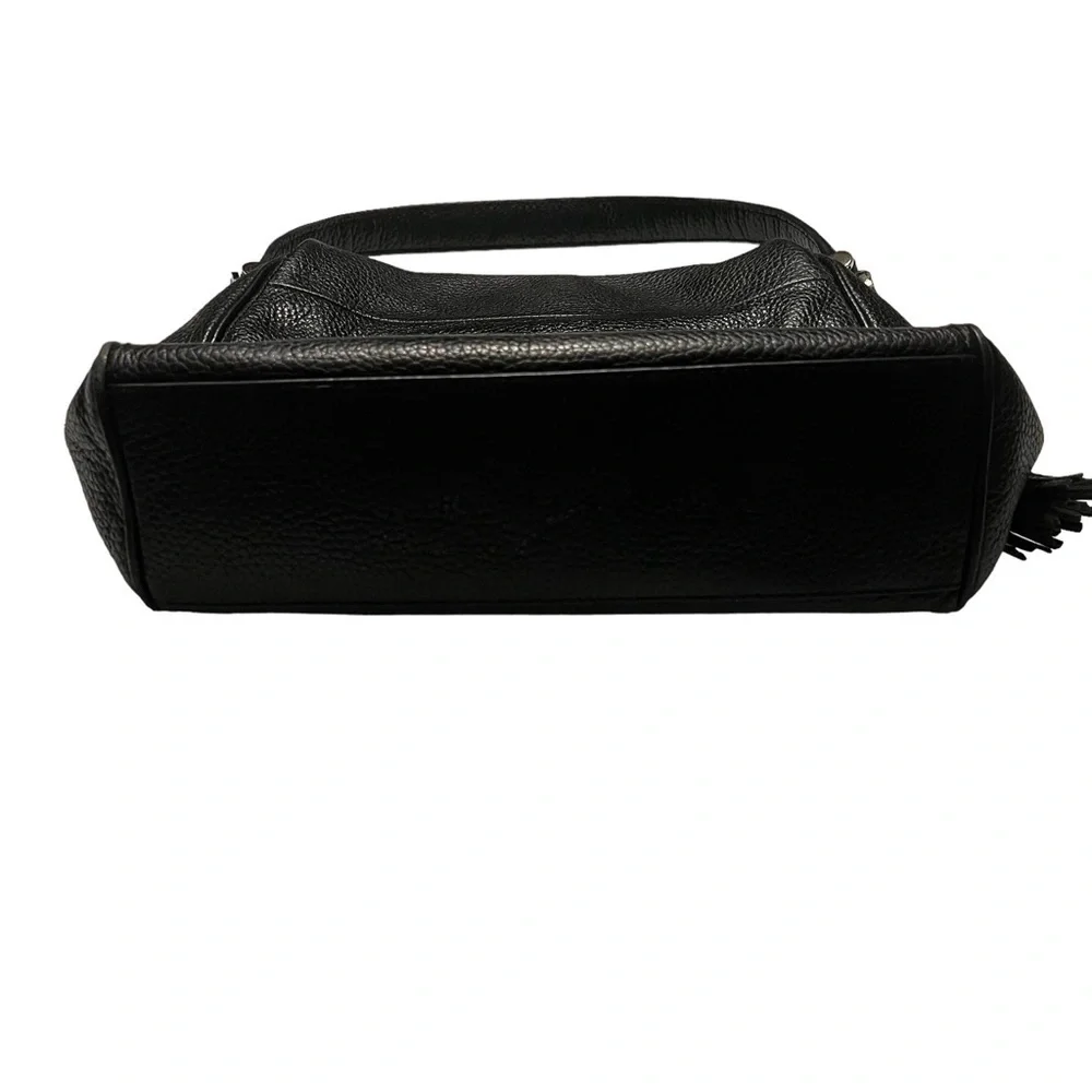 KATE SPADE New York Mini Carmen Southport Avenue Leather Fold-Over Bag Black